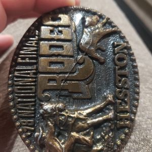 78 National Rodeo Finals Hesston Belt Buckle
